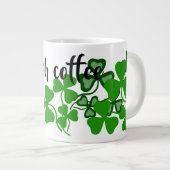 Ierse koffie, Ierland shamrock, wit, klaver 9 Grote Koffiekop (Voorkant rechts)