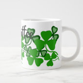 Ierse koffie, Ierland shamrock, wit, klaver 9 Grote Koffiekop (Rechts)