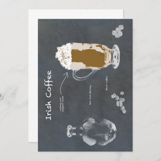 Ierse koffie kaart (Voorkant / Achterkant)
