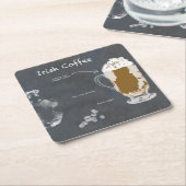 Ierse koffie kartonnen onderzetters (Schuin)