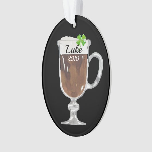 Ierse koffie op maat ornament (voorkant)