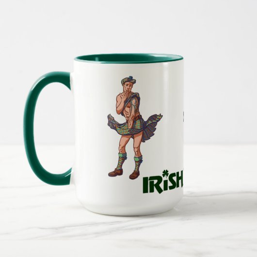 Ierse Koffie Risqué Kilt Cadeau Mok (Links)