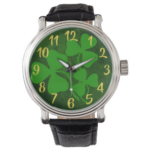 Ierse koffie shamrock/groene klaver, Ierland horlo Horloge