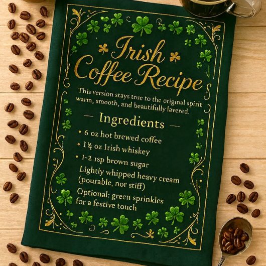 Ierse Koffie St. Patrick's Day Theedoek