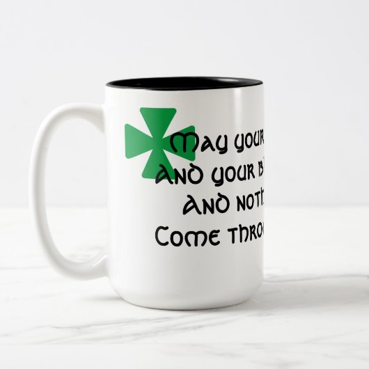 Ierse koffie tweekleurige koffiemok (Links)