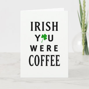 Ierse Koffie Wenskaart Grappig Kaart