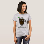 Ierse koffieboft drink alcohol groene klaver t-shirt (Voorkant volledig)