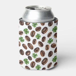 Ierse koffiebonen en klavertjes Funny Design Blikjeskoeler