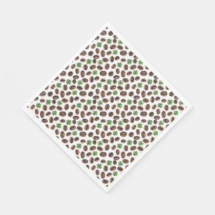 Ierse koffiebonen en klavertjes Funny Design Servet