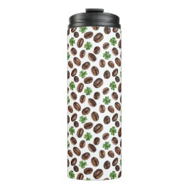 Ierse koffiebonen en klavertjes Funny Design Thermosbeker