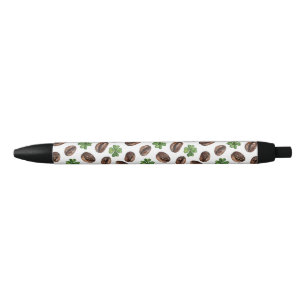 Ierse koffiebonen en klavertjes Funny Design Zwarte Inkt Pen