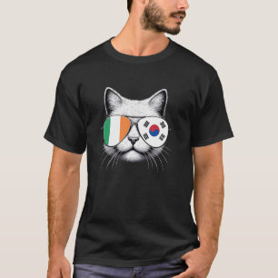 Ierse Koreaanse Grappige Kat Ierland Zuid-Korea Mi T-shirt