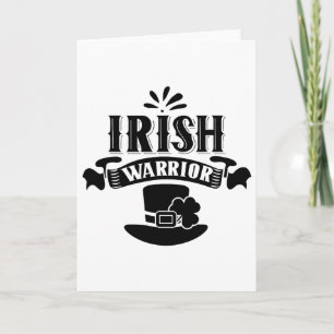 Ierse Krijger St. Patrick's Dag Ierland Leprechaun Kaart