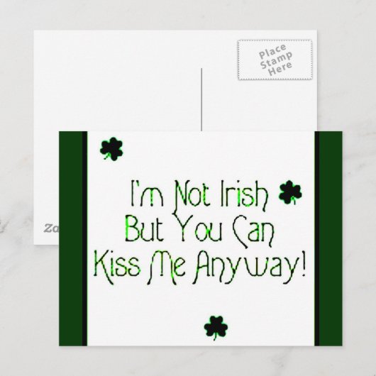 Ierse kus briefkaart (Voorkant / Achterkant)