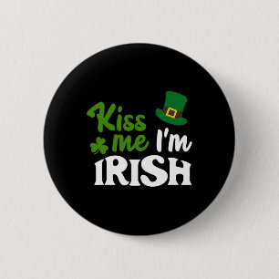 Ierse Kus Me Ik Ben Iers St Patricks Dag  Ronde Button 5,7 Cm
