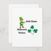 Ierse Kusjes, Wensen van Klavertje Vier op een  Feestdagenkaart (Voorkant / Achterkant)