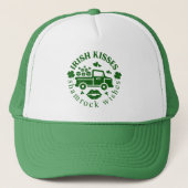 Ierse kussen Truck met klavers St. Patrick's Day Trucker Pet (Voorkant)