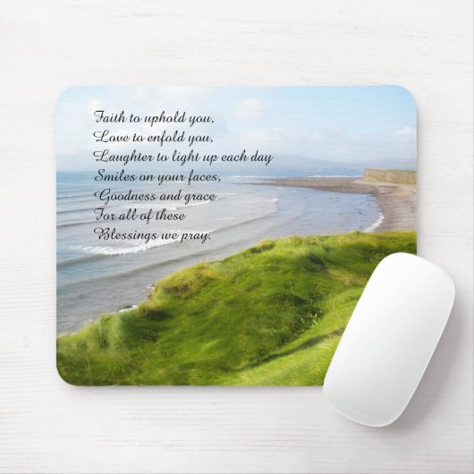 Ierse kust en Blessing Mousepad Muismat (Met muis)