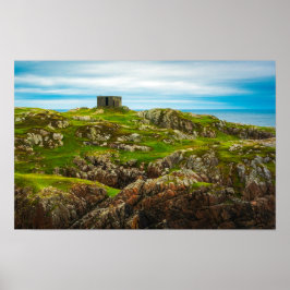 Ierse Kust Ruïnes Print | Rotsachtige Kust Kunst
