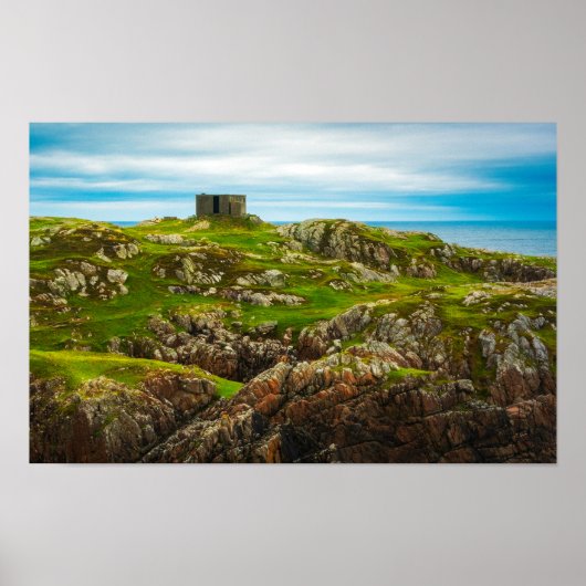 Ierse Kust Ruïnes Print | Rotsachtige Kust Kunst (Voorkant)