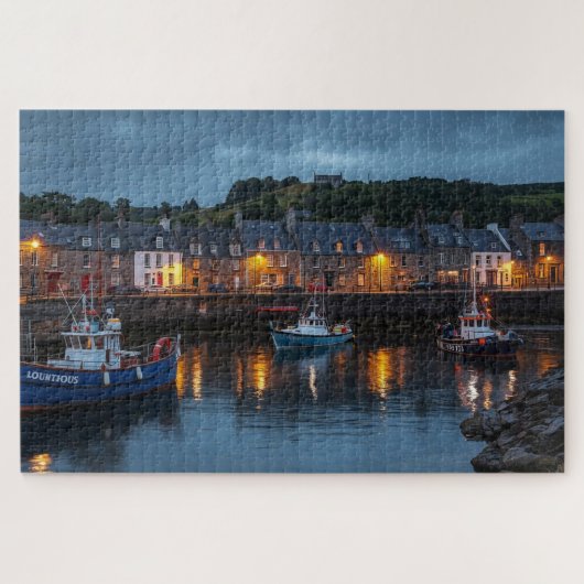 Ierse kustplaats met haven legpuzzel (Horizontaal)