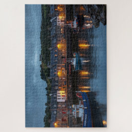 Ierse kustplaats met haven legpuzzel