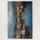 Ierse kustplaats met haven legpuzzel (Verticaal)
