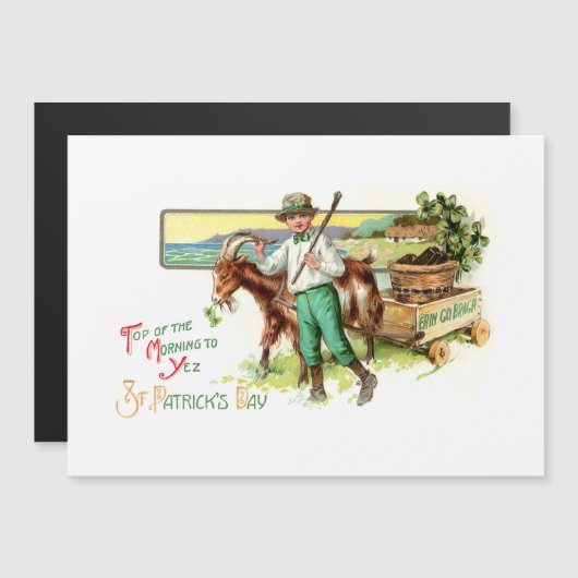 Ierse Lad St. Patrick's Day Greeting (Voorkant / Achterkant)