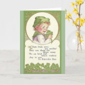  Ierse Lad St. Patrick's Day Kaart (Gele Bloem)