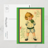 Ierse Laddie - St. Patrick's Greeting Briefkaart (Voorkant / Achterkant)