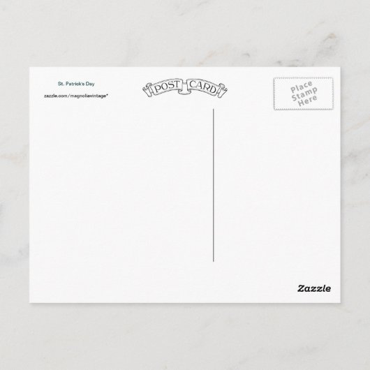 Ierse Laddie - St. Patrick's Greeting Briefkaart (Achterkant)