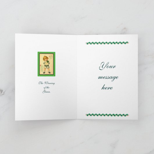  Ierse Laddie - St. Patrick's Greeting Kaart (Binnen)