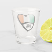 Ierse landcode Vlag hart, IRL Shot Glas (Achterkant)