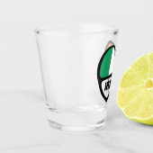 Ierse landcode Vlag hart, IRL Shot Glas (Links)