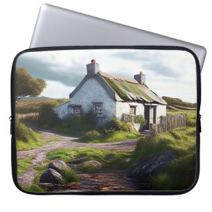 IERSE LANDELIJKE SCENE MET HUISJE LAPTOP SLEEVE