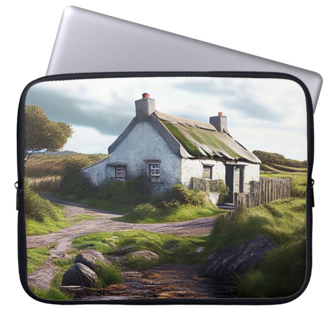  IERSE LANDELIJKE SCENE MET HUISJE LAPTOP SLEEVE (Voorkant)