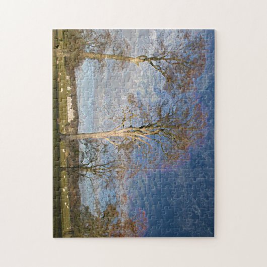Ierse landschapsbomen en groen gras legpuzzel (Verticaal)