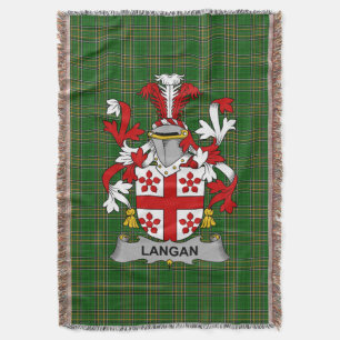 Ierse Langan of O_Longan wapenschild familie Cres Deken