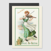 Ierse Lass met Fiddle (Voorkant / Achterkant)