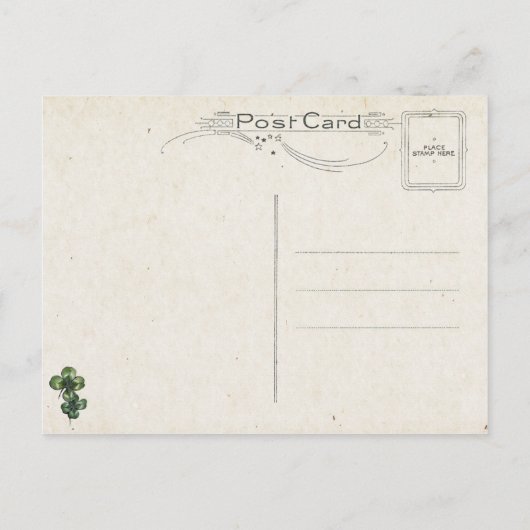  Ierse Lass met Fiddle Briefkaart (Achterkant)