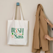 Ierse Lass vol met Sass Funny St Patrick's Day Tote Bag