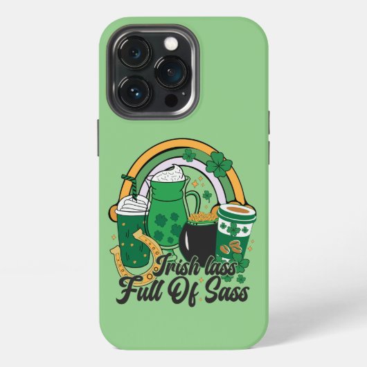 Ierse Lass vol Sass - Cheeky St. Patrick's Day iPhone Hoesje (Achterkant)