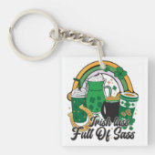 Ierse Lass vol Sass - Cheeky St. Patrick's Day Sleutelhanger (voorkant)