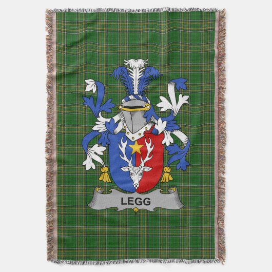 Ierse Legg of Legge Wapen Familie Crest Ire Deken (Voorkant Verticaal)