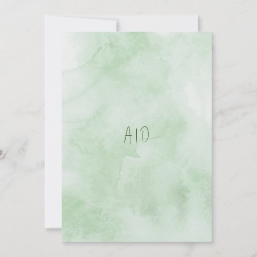 Ierse Lente Madeliefjes Bruiloft Kaart (Achterkant)