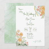 Ierse Lente Madeliefjes Bruiloft Kaart (Voorkant / Achterkant)
