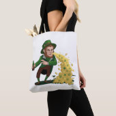 Ierse Leprechaun die Lucky Cookies Gooit Funny Tote Bag (Dichtbij)