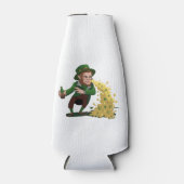Ierse Leprechaun die Lucky Cookies gooit Grappig  Flesjeskoeler (Voorkant)