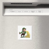 Ierse Leprechaun die Lucky Cookies gooit Grappig Magneet (Insitu (Vaatwasser))