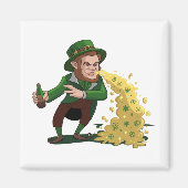 Ierse Leprechaun die Lucky Cookies gooit Grappig Magneet (Voorkant)